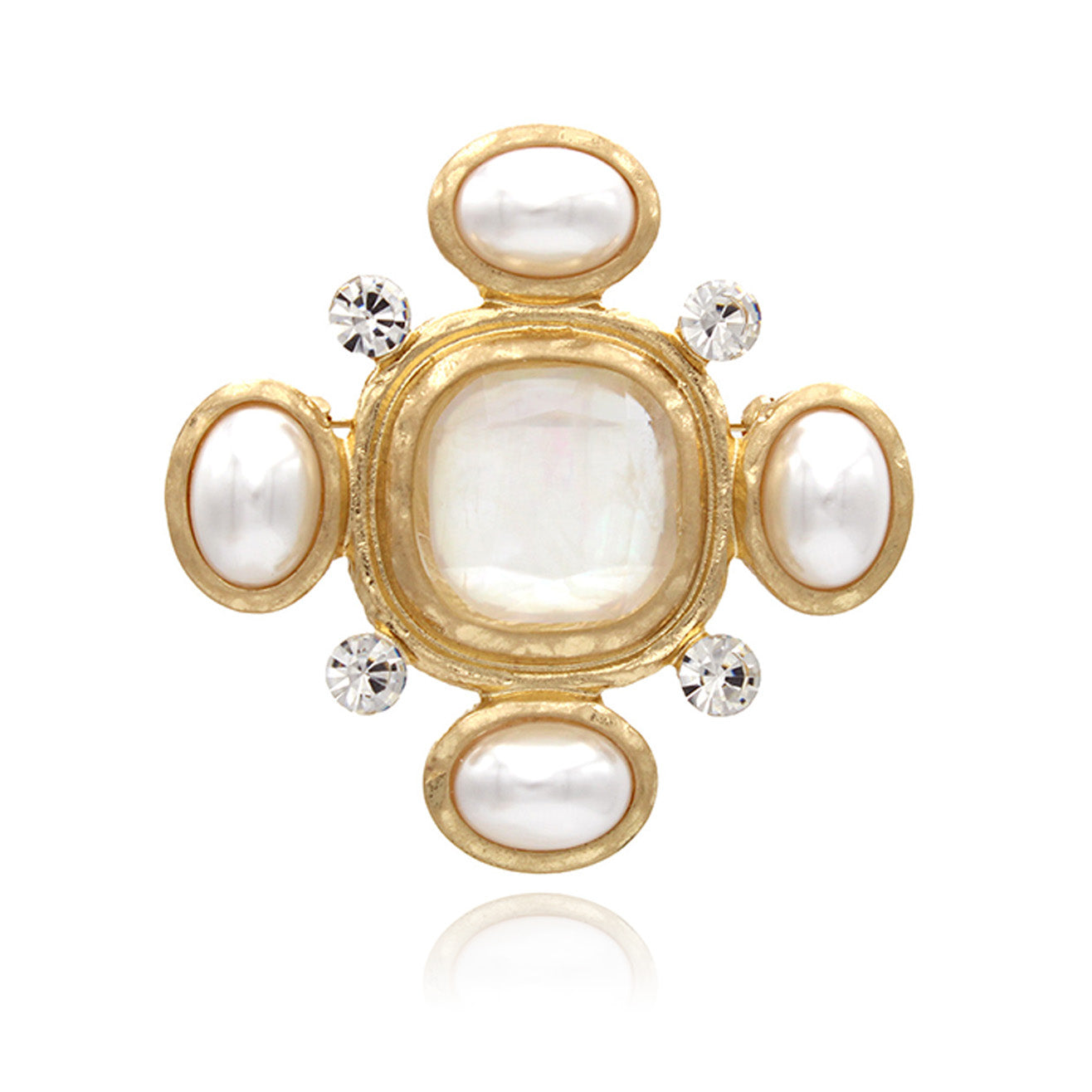 Maison Stone Cross Brooch