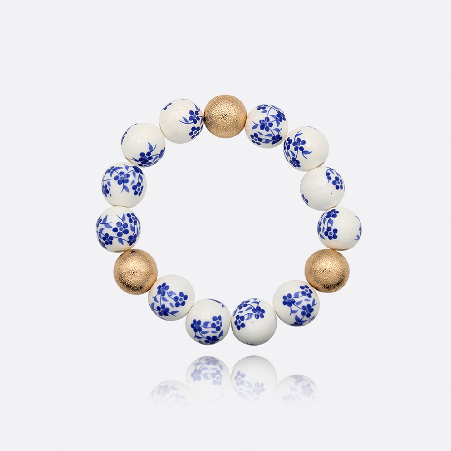 Chunky Floral Ball Bead Bracelet