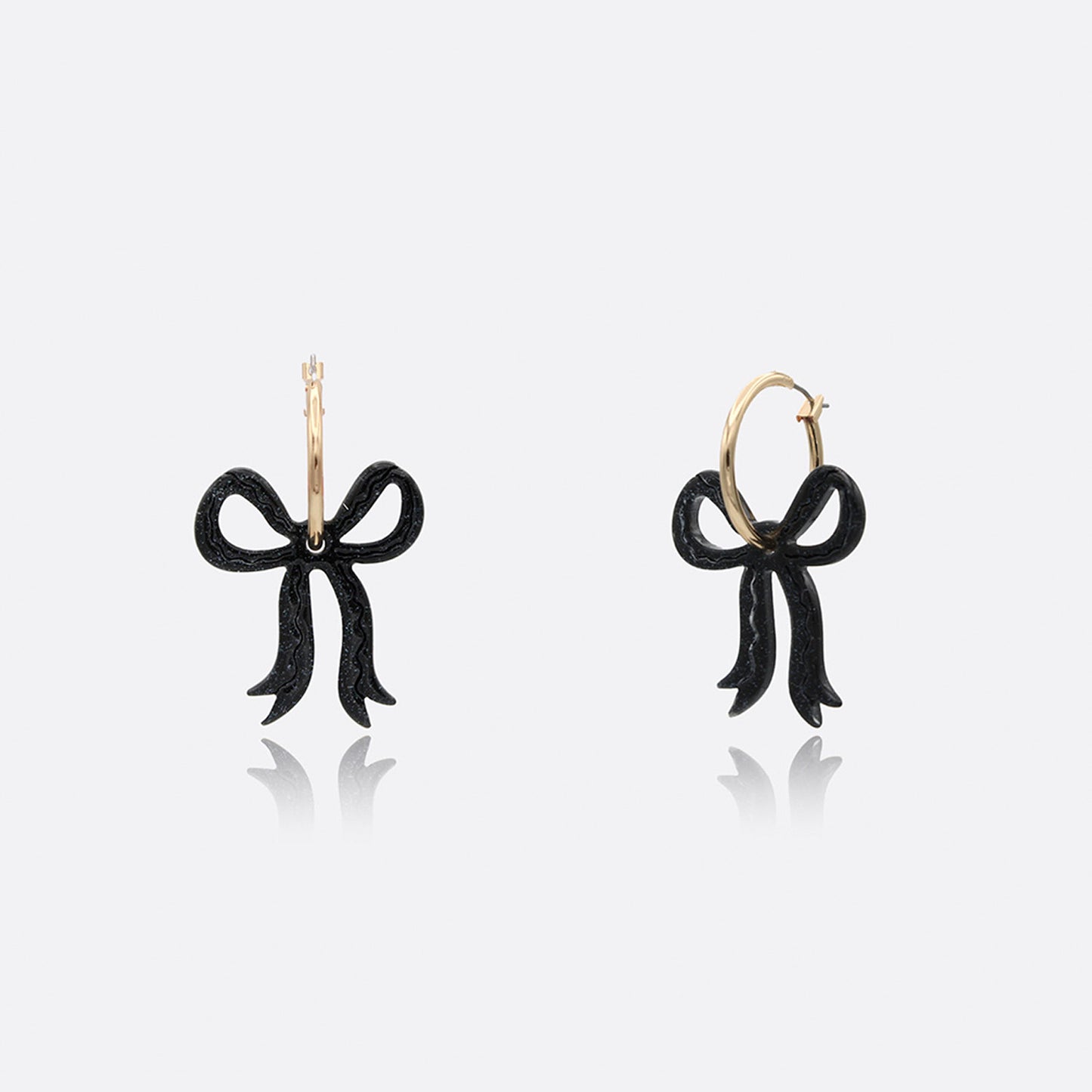 Acrylic Bow Hoop Earrings