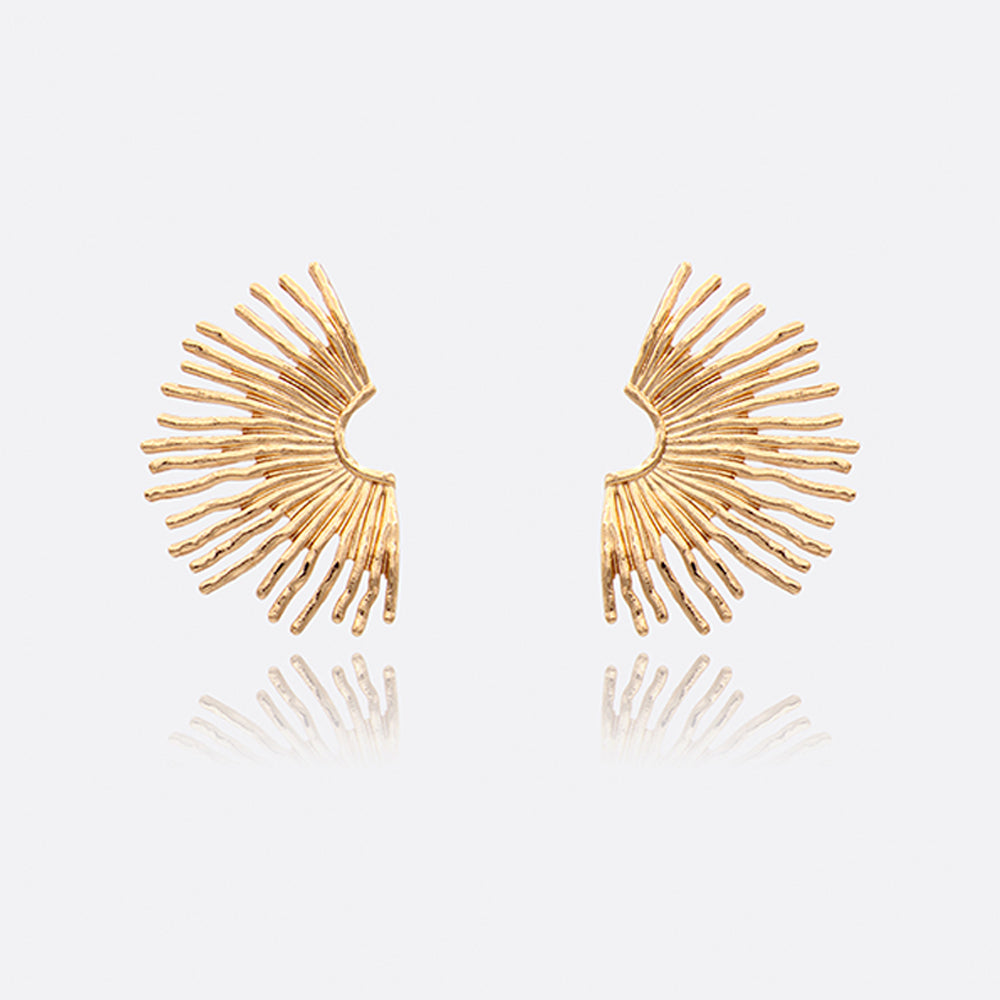 Small Sunburst Statement Earrings