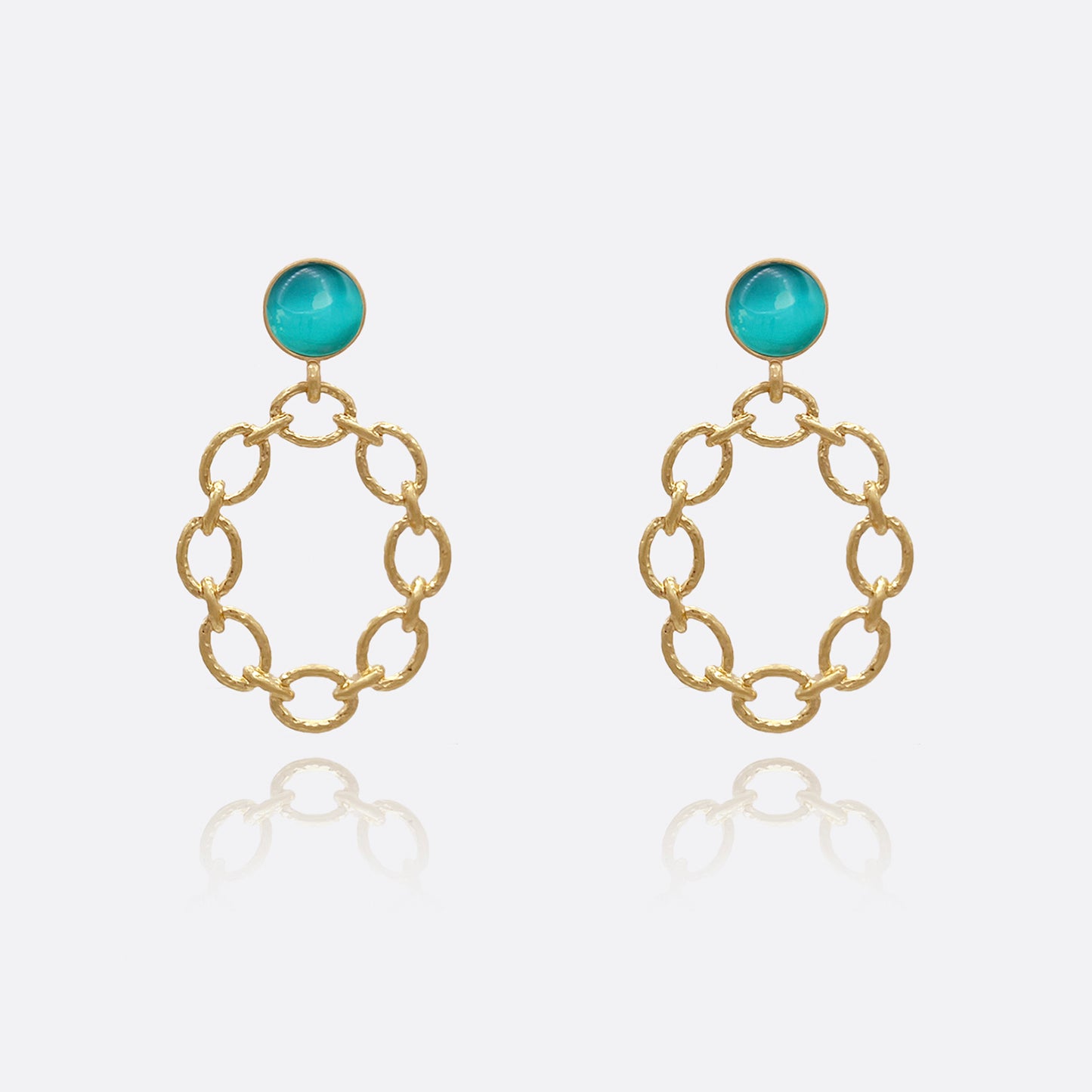 Cat's eye Stone Drop Earrings