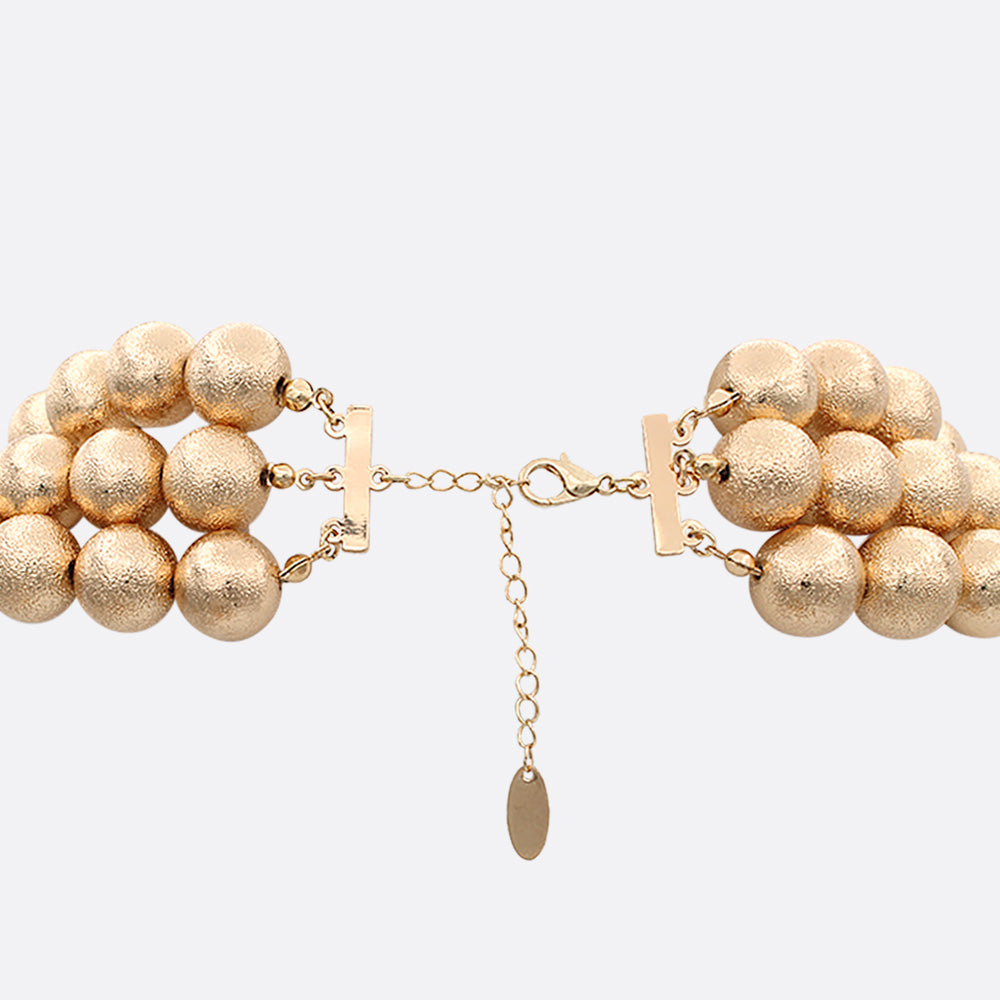 3-Layered Beaded Ball Necklace (Copy)
