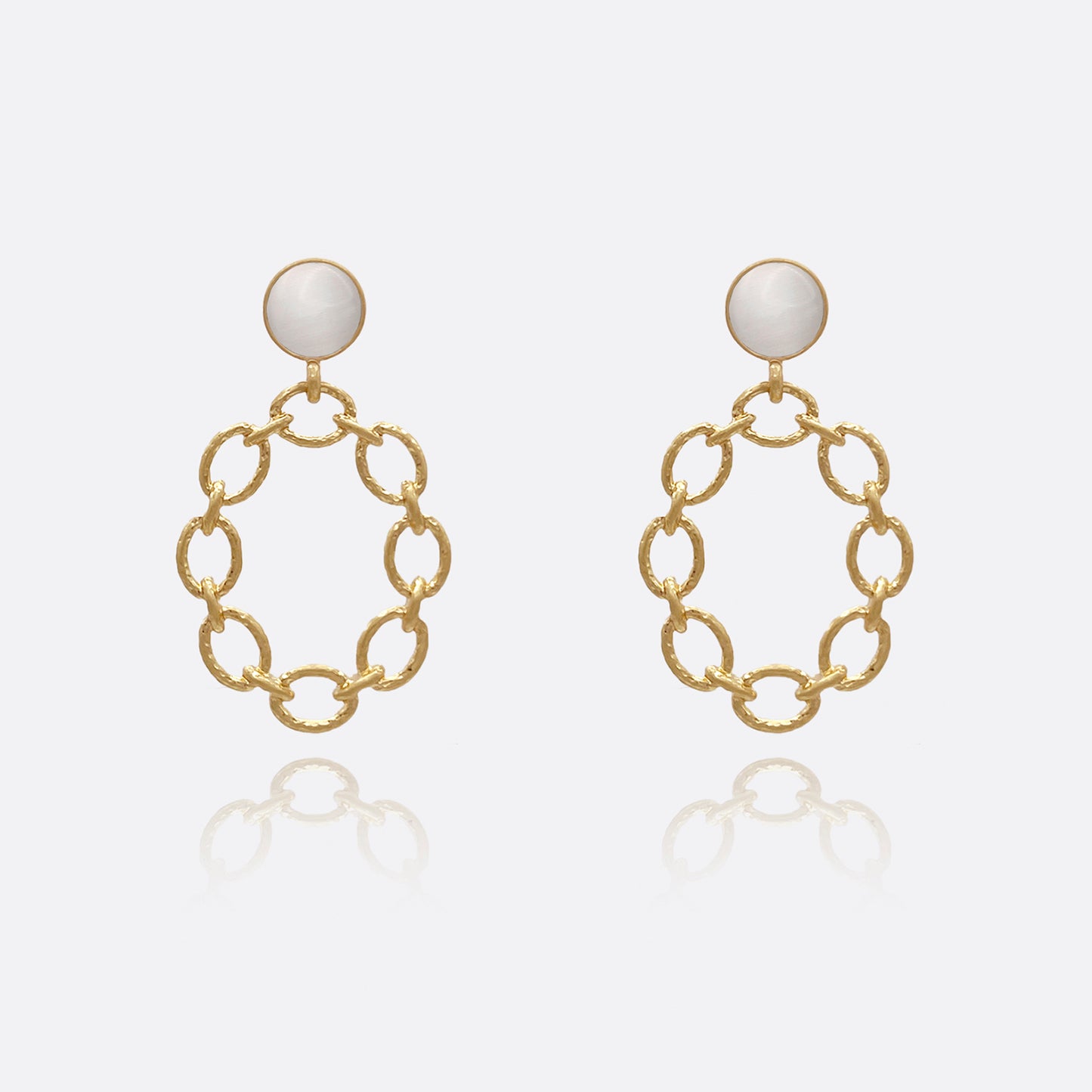 Cat's eye Stone Drop Earrings