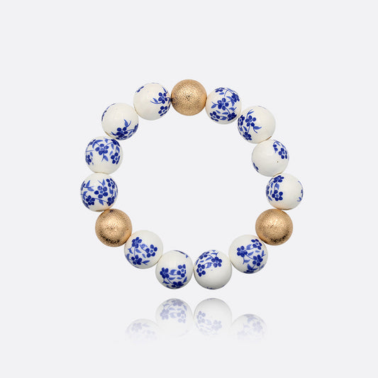 Chunky Floral Ball Bead Bracelet