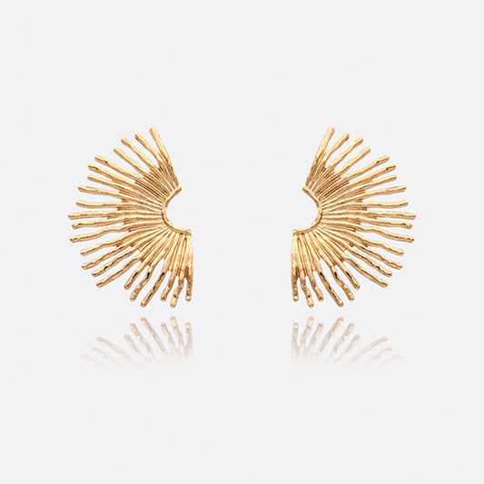 Small Sunburst Statement Earrings