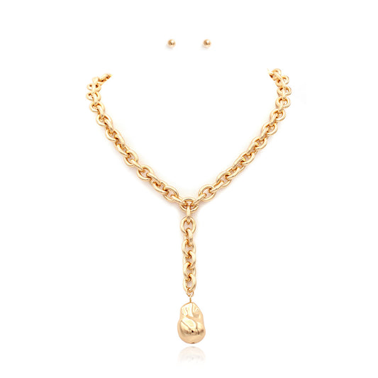 Casted Pearl Chain Necklace