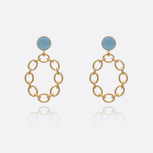 Cat's eye Stone Drop Earrings